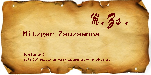 Mitzger Zsuzsanna névjegykártya